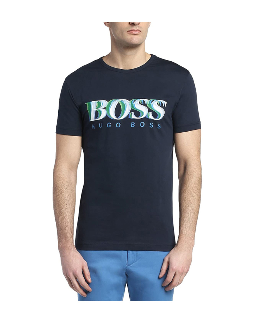 Hugo Boss T-shirt With Round Neck And Short Sleeves In Black