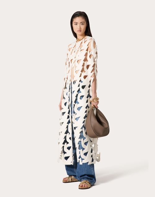 VALENTINO GARAVANI VALENTINO VLOGO MOON ZIP-UP MEDIUM HOBO BAG