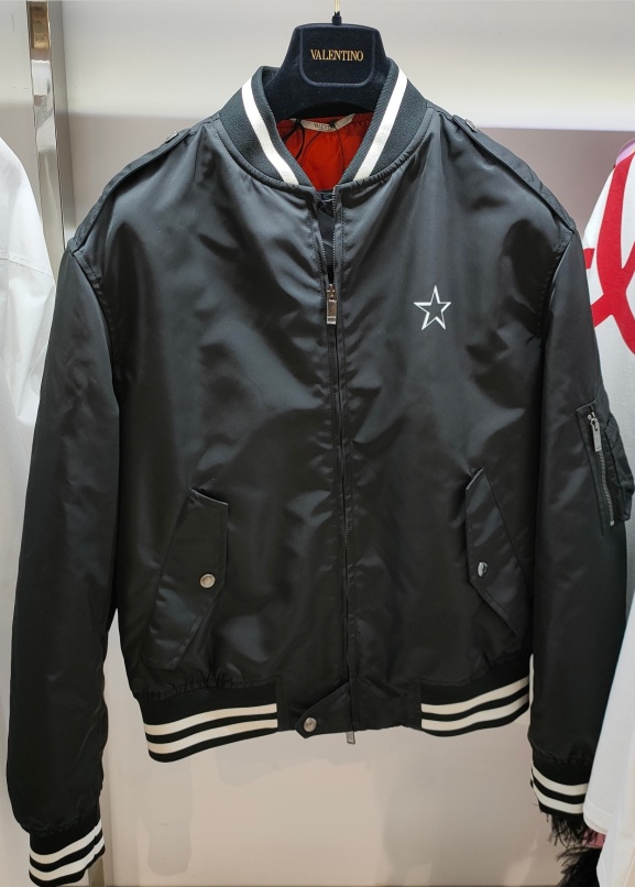 Valentino Vltn Star Bomber Jacket In Black