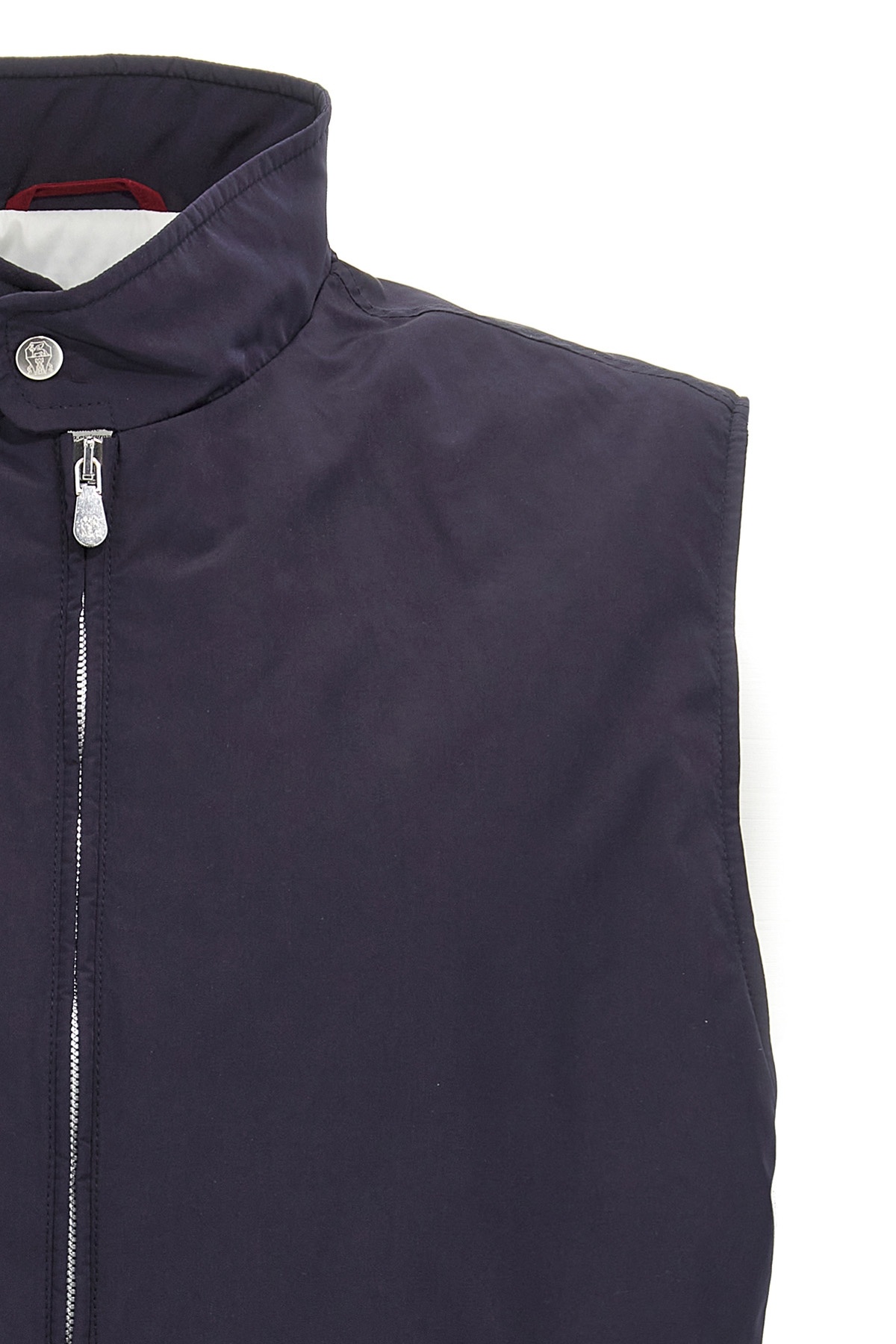 Brunello Cucinelli Water Resistant Nylon Vest In Blue