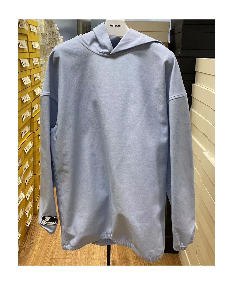We11 Done Armband Hooded Sweater In Gray