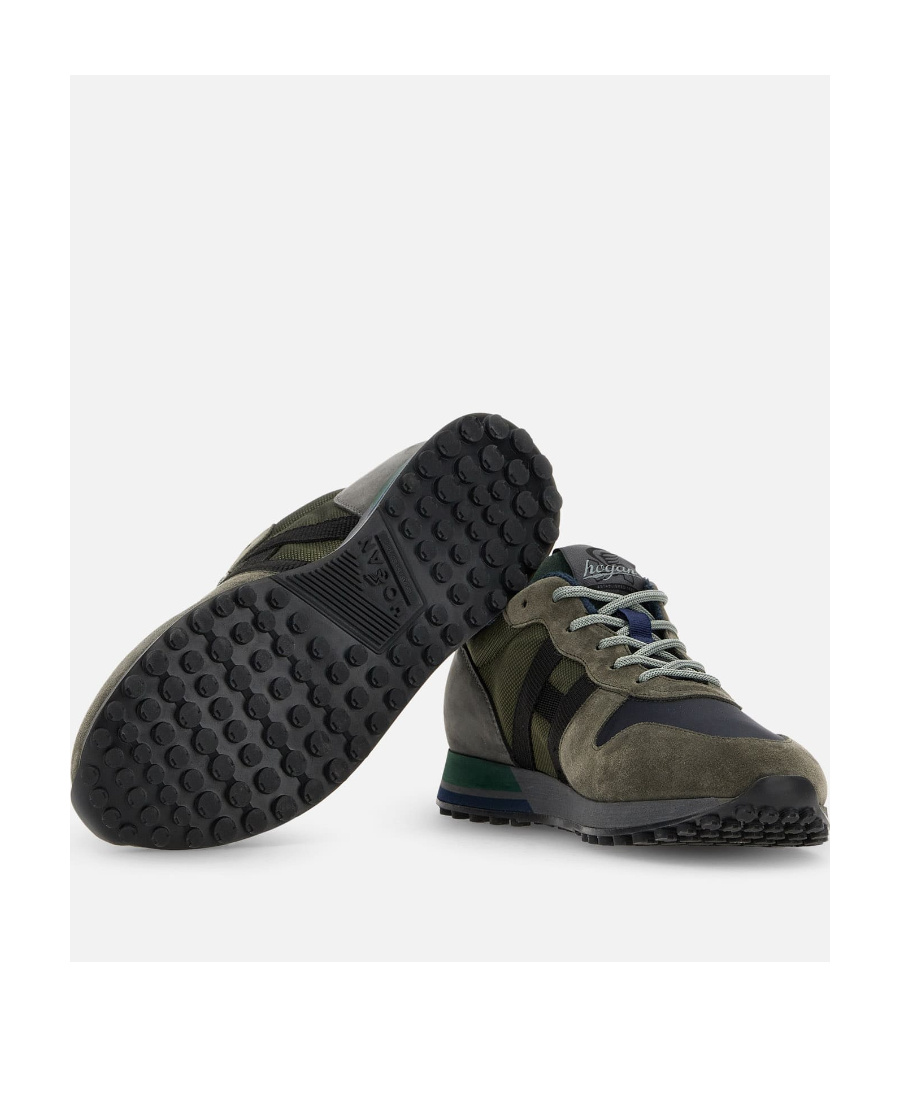 Hogan Round Head Lace-up Sneakers In Black