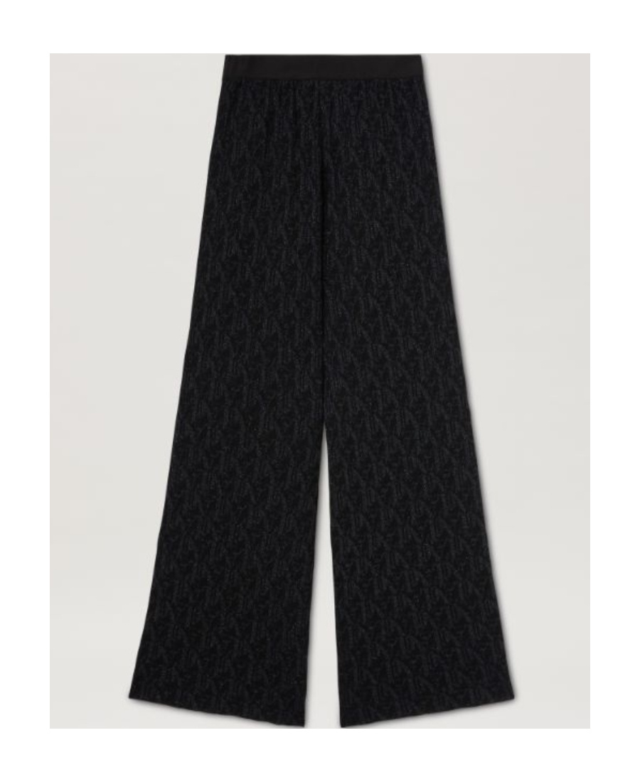 Palm Angels Monogram-jacquard Side Stripe Detailed Trousers In Black