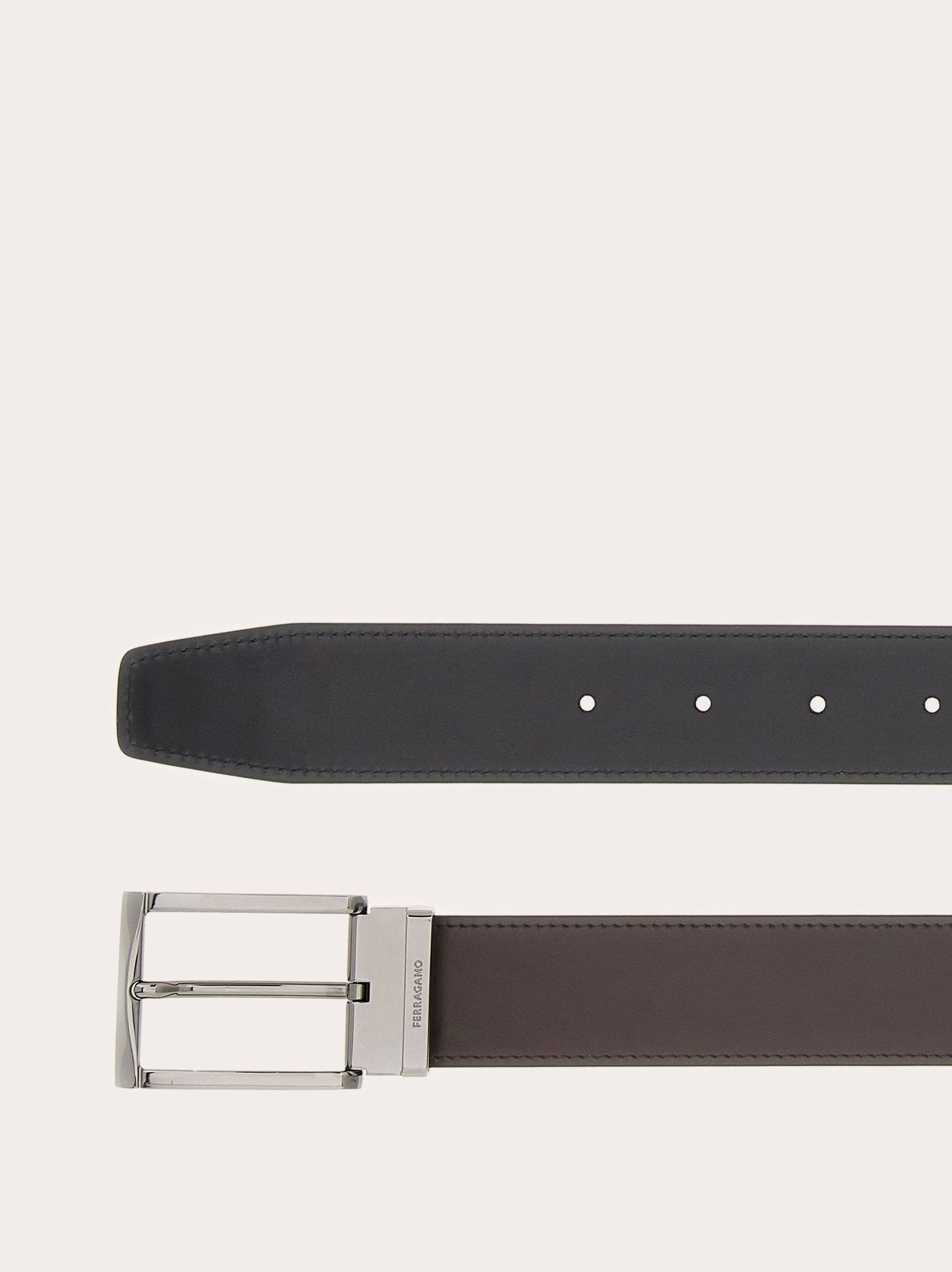 Ferragamo Double-sided Belt In Black