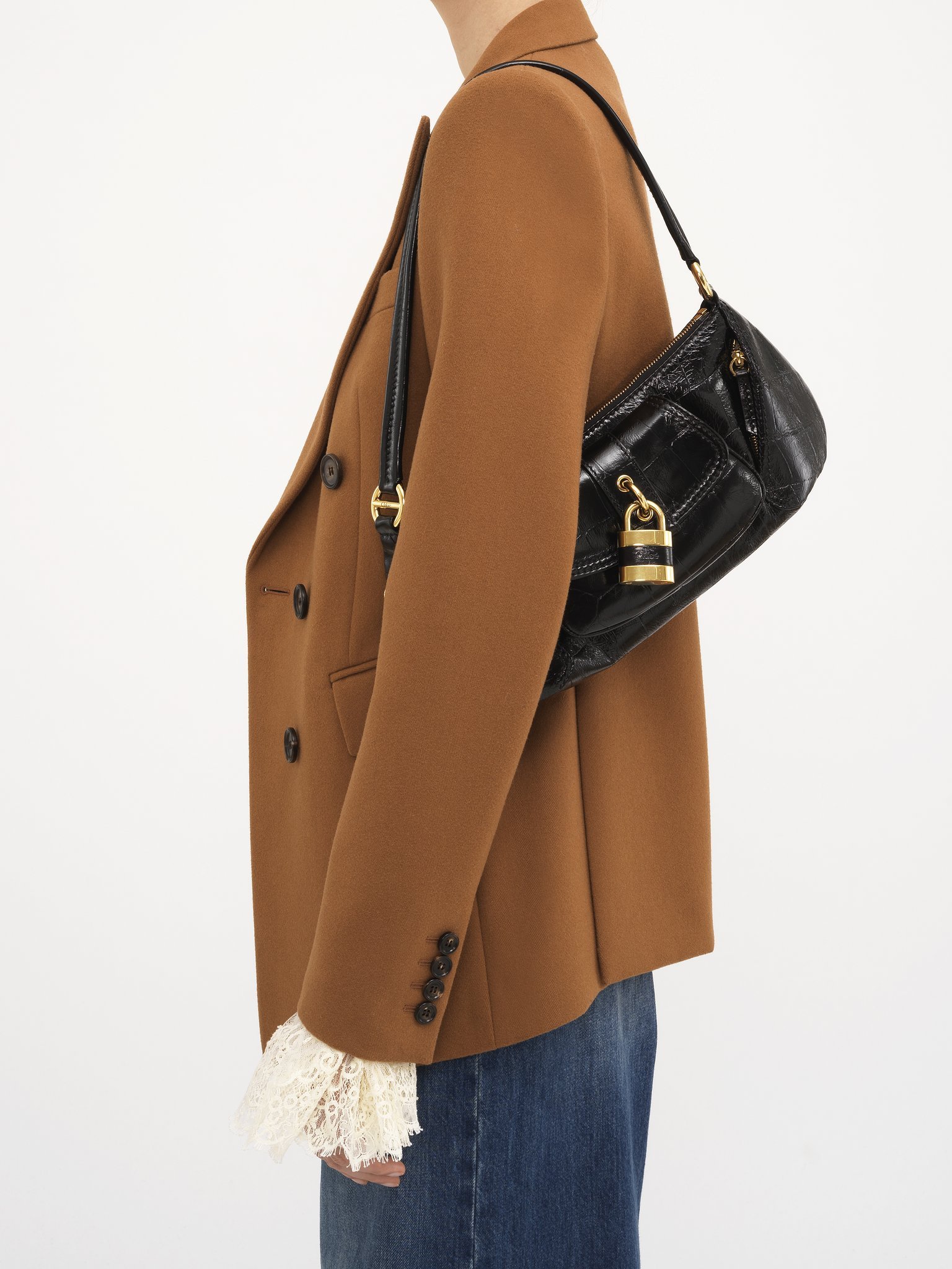 Shop Chloé The 99 Shoulder Bag In Black