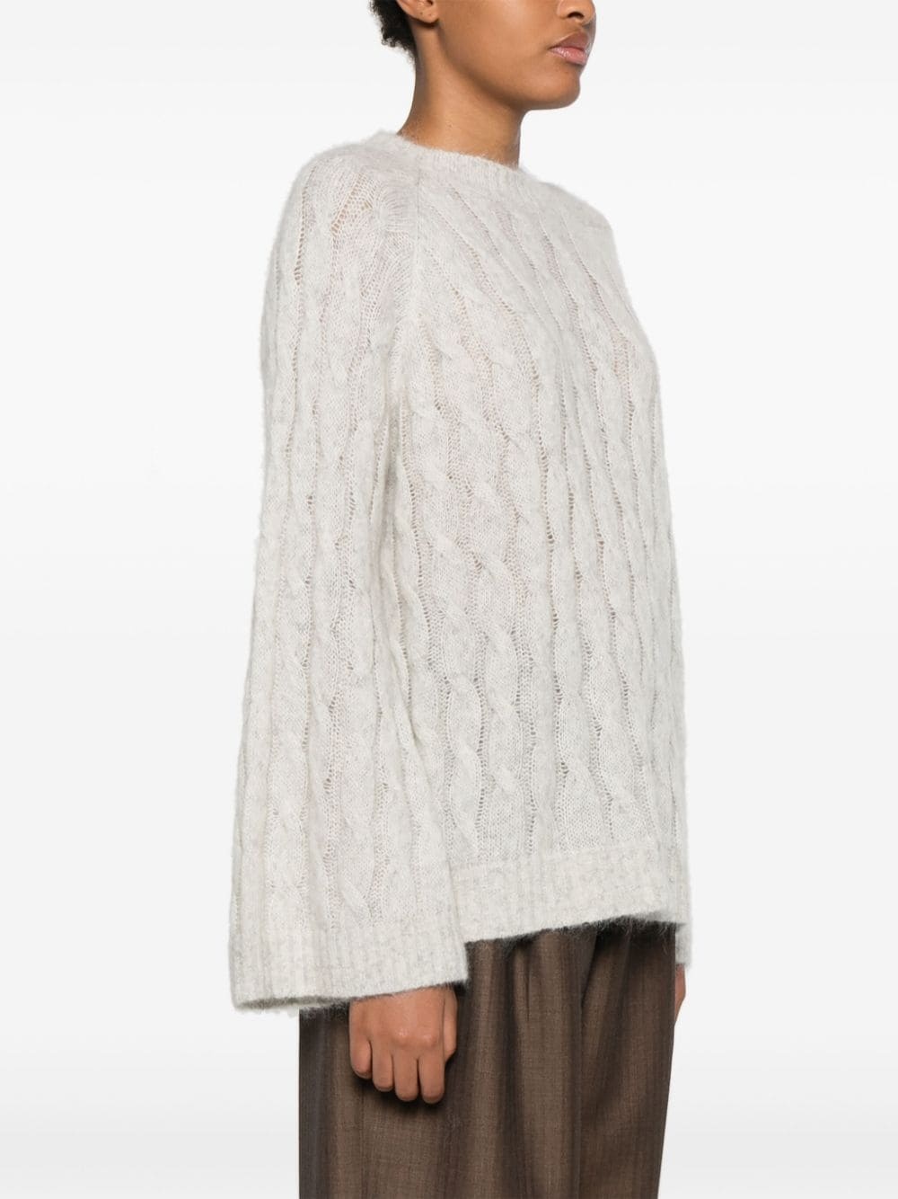 Brunello Cucinelli Cable-knit Sweater In White