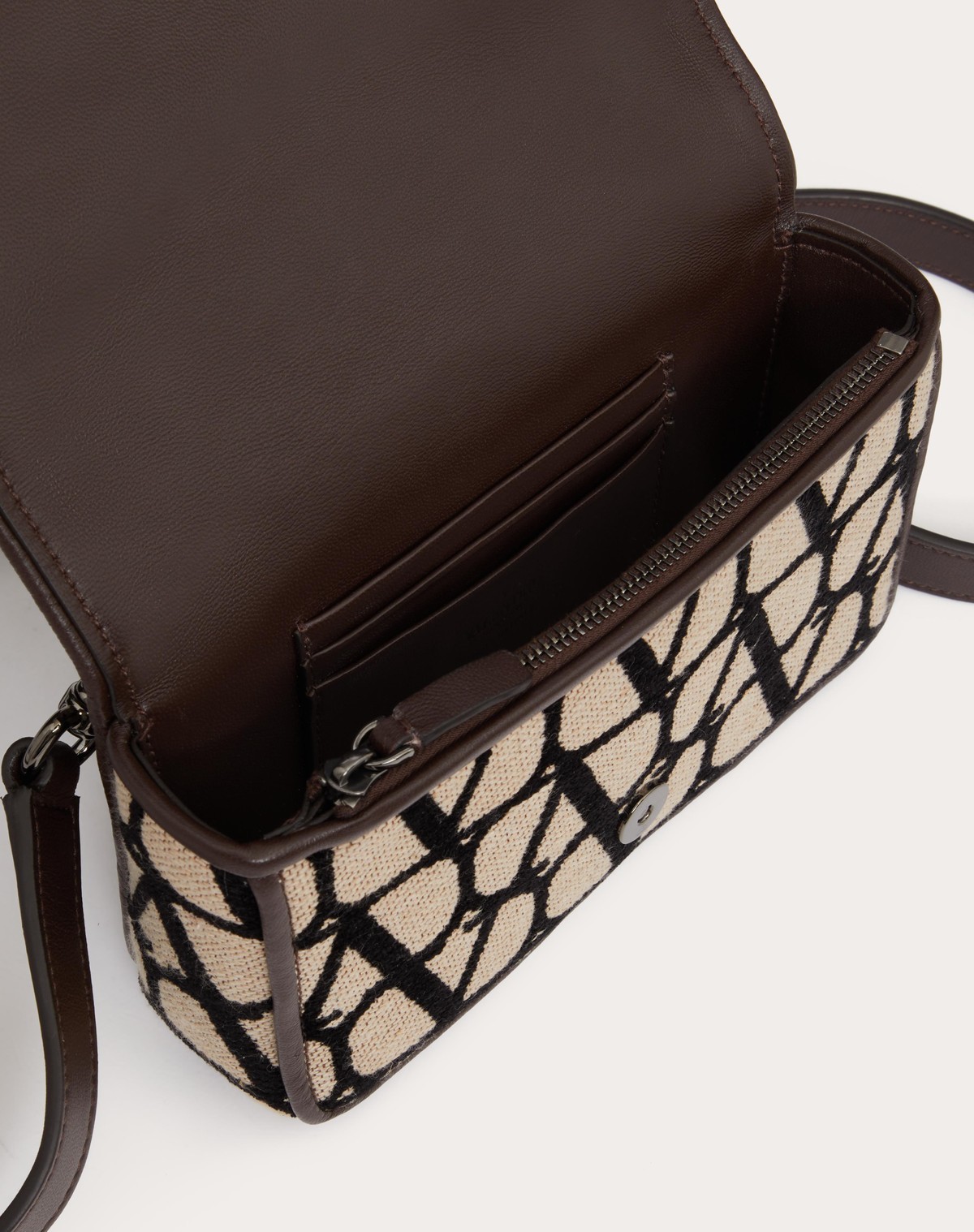Valentino Toile Iconographe Messenger Bag In Nude