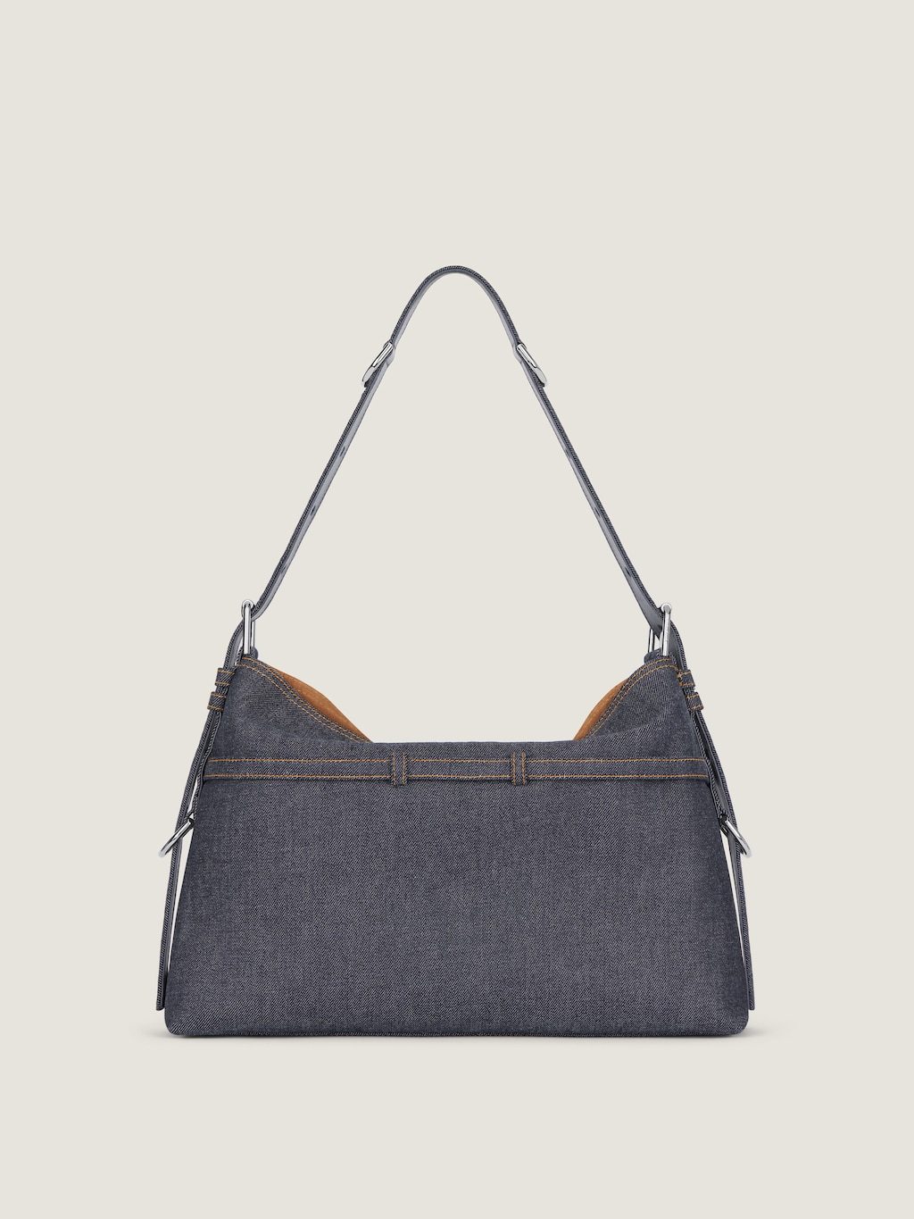 Givenchy Medium Voyou Bag In Denim In Purple