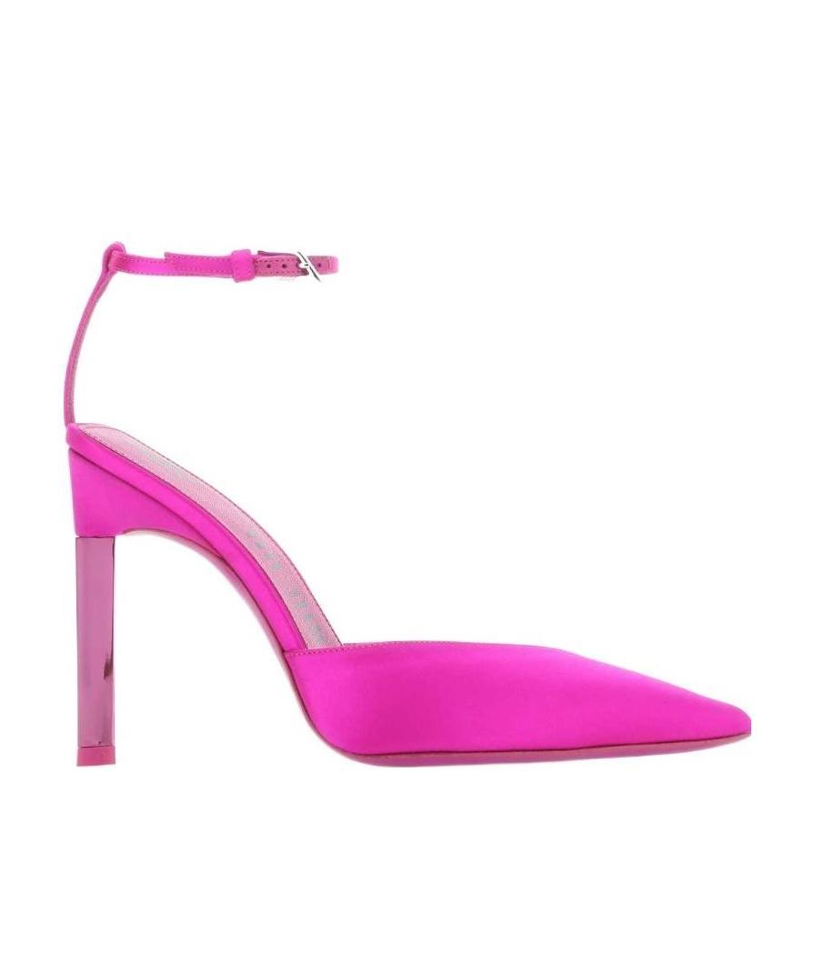 Attico Perine Raso Ankle-strap Pumps In Pink
