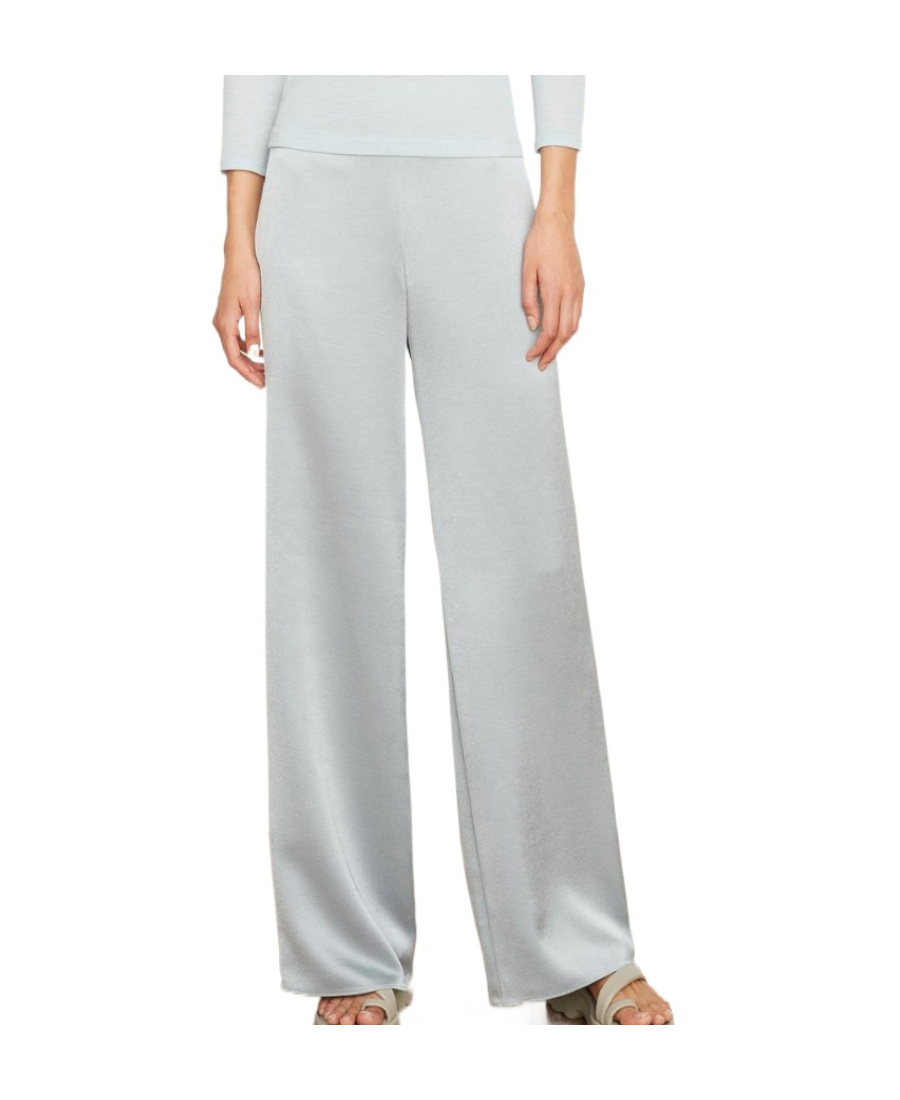 Vince High-waisted Flared Trousers In Gray