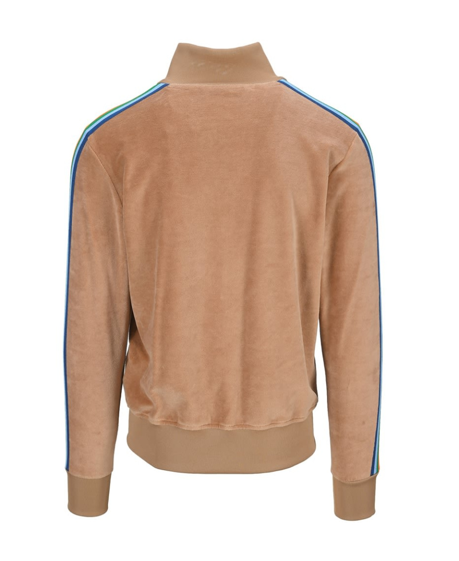 Palm Angels Side Stripe Embroidered-logo Track Jacket In Nude