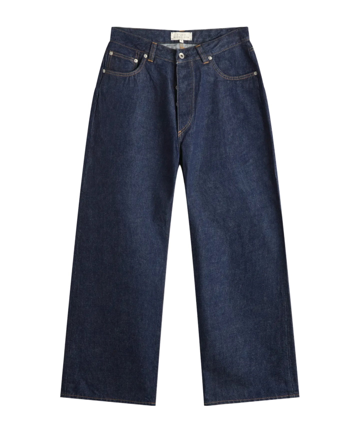 Studio Nicholson Waistband Denim Trousers In Blue