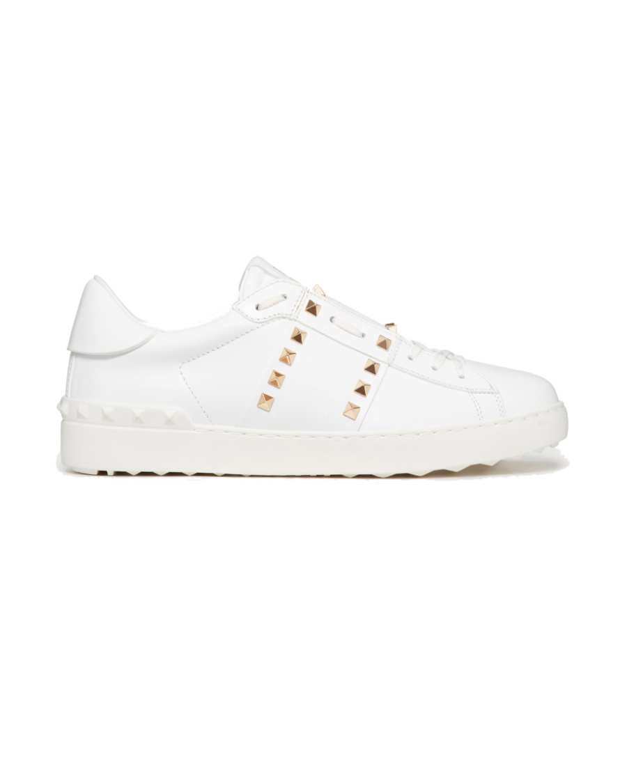 Valentino Rivet-decorated Casual Sneakers In White