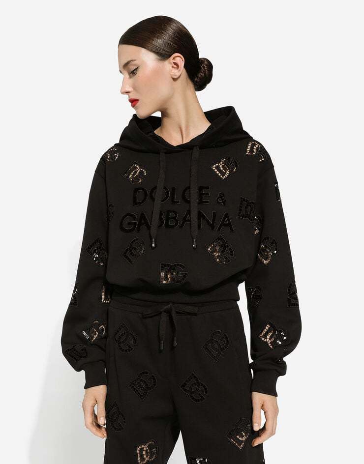 Dolce & Gabbana `dna` Hoodie In Black