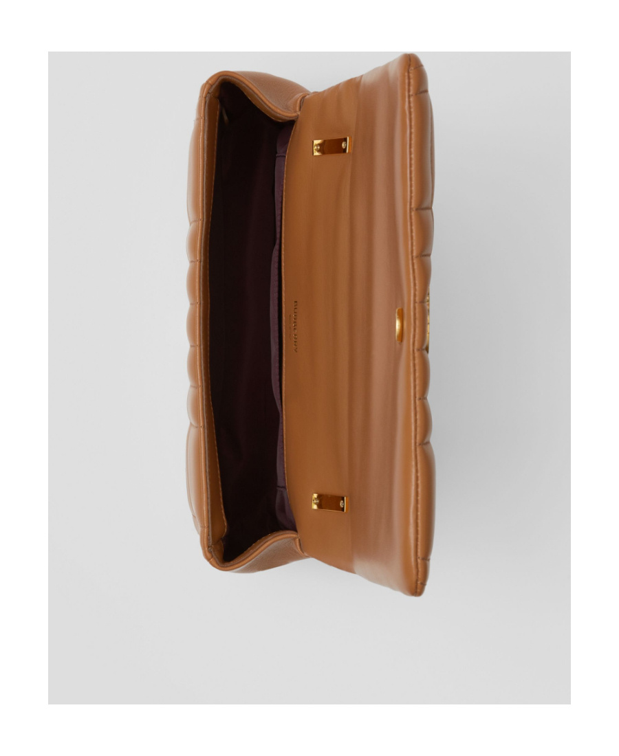 Burberry Small Quilted Lola Bag In Brown