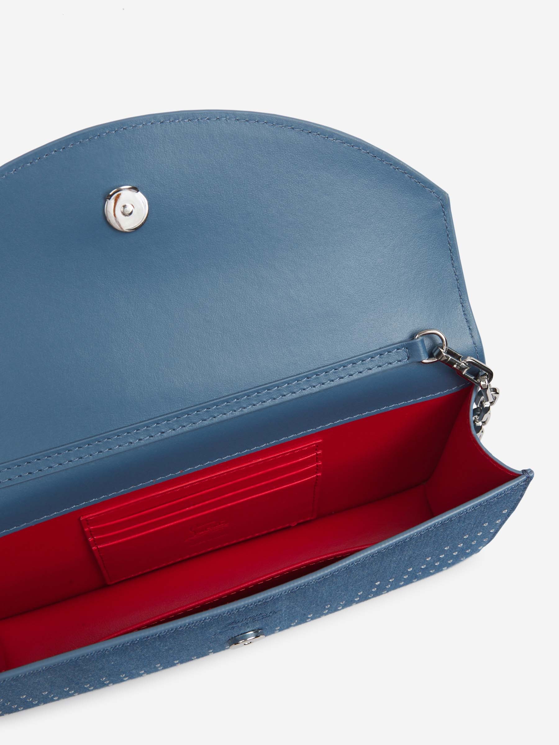 Shop Christian Louboutin Loubi45 Cross Body Bag In Blue