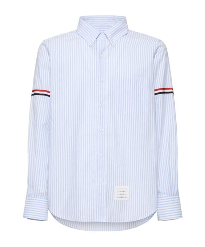 Thom Browne White/blue Striped Button-down Shirt