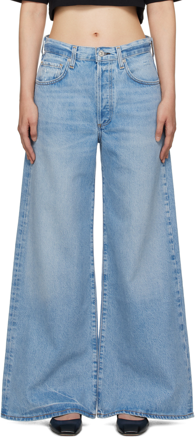 Citizens Of Humanity Blue Beverly Jeans In Blue
