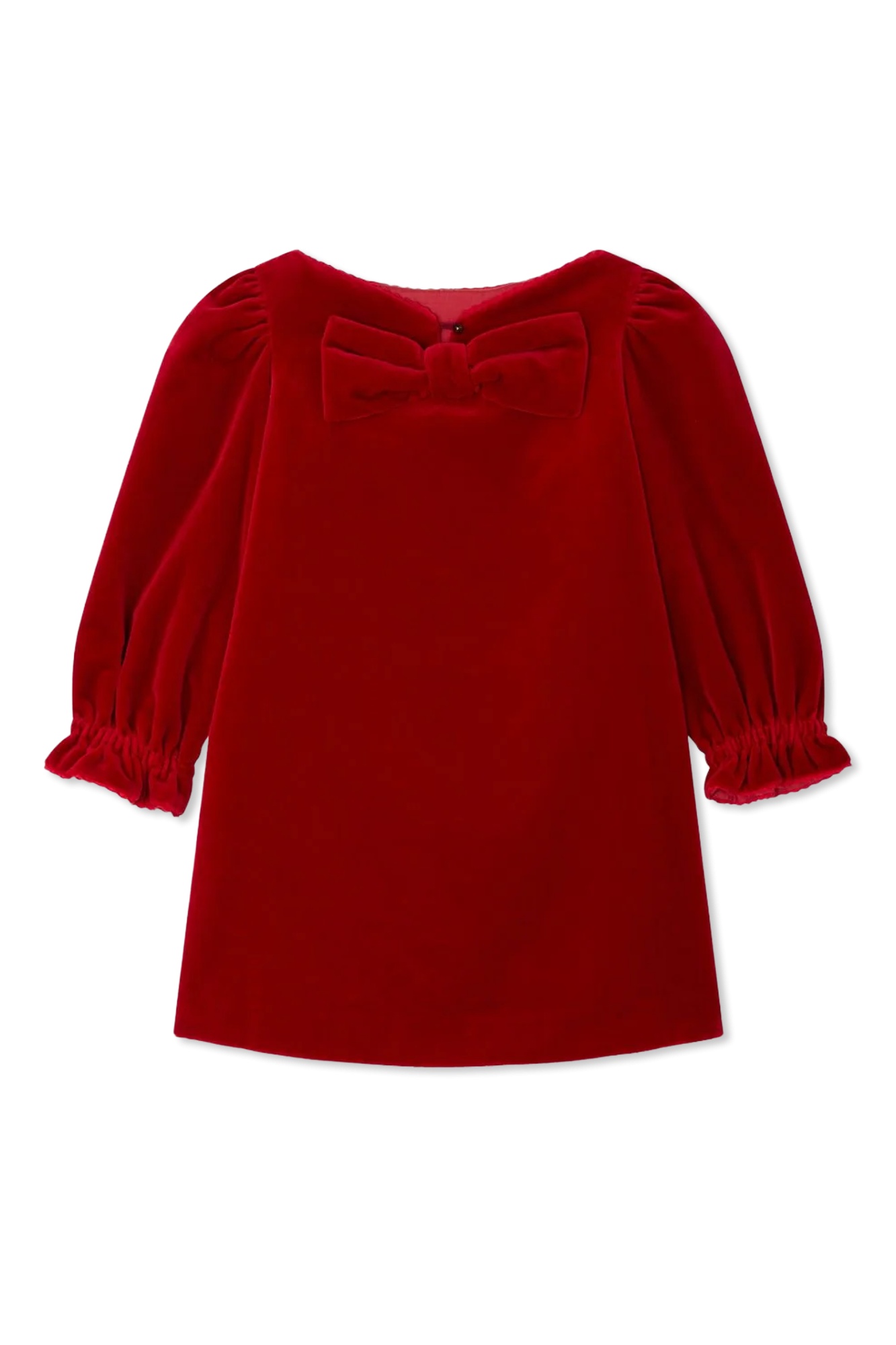 BONPOINT BOW RUFFLED DRESS