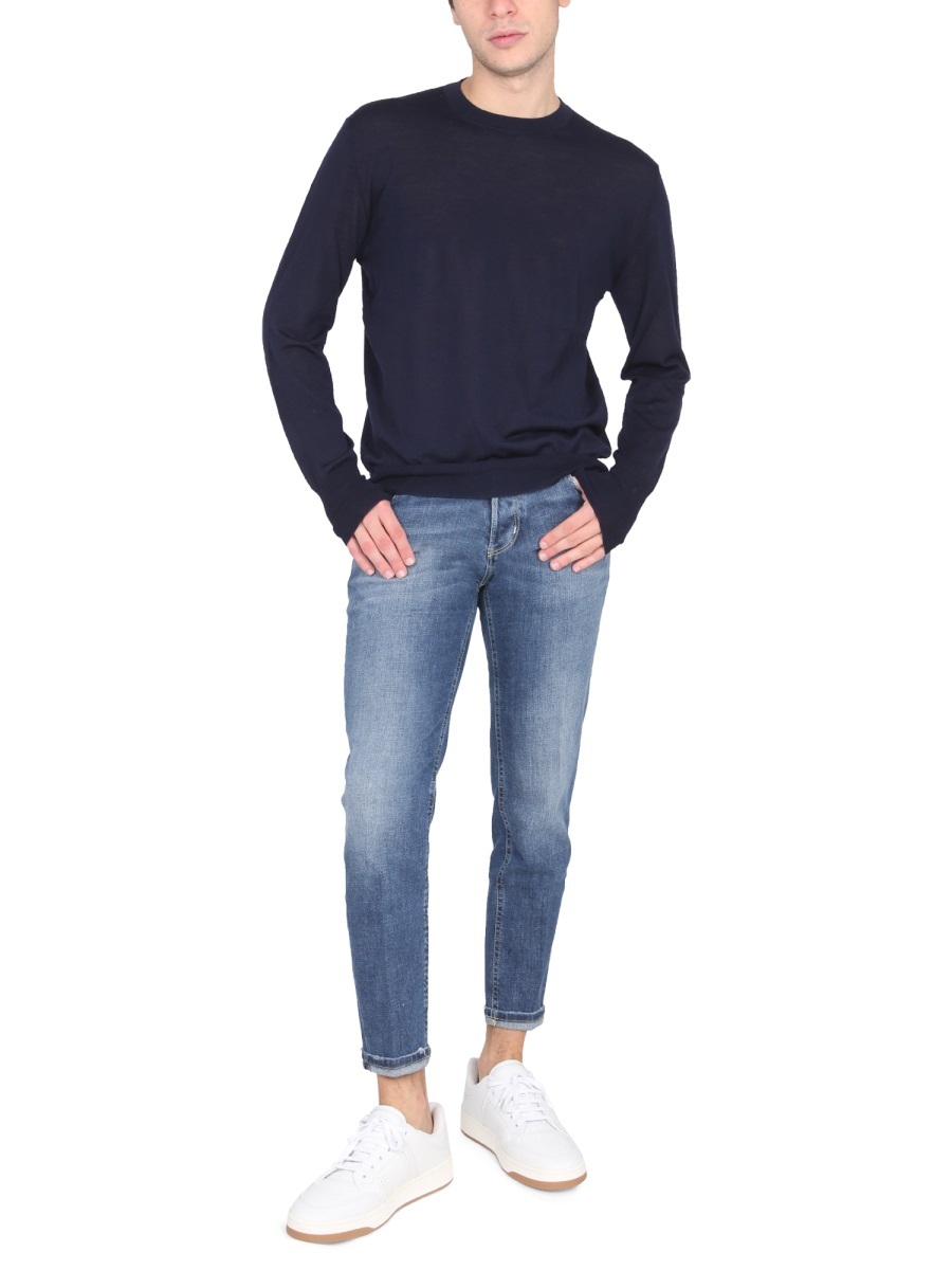 Pt Torino Fine-knit Wool Jumper In Black