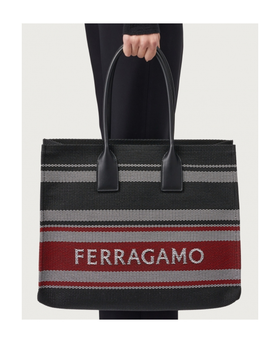 Ferragamo Signature Tote Bag In Black