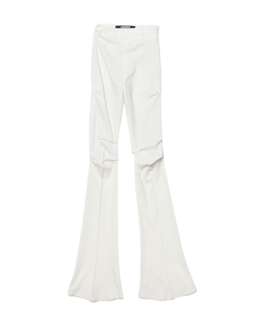 Jacquemus High-waisted Flared Trousers In White