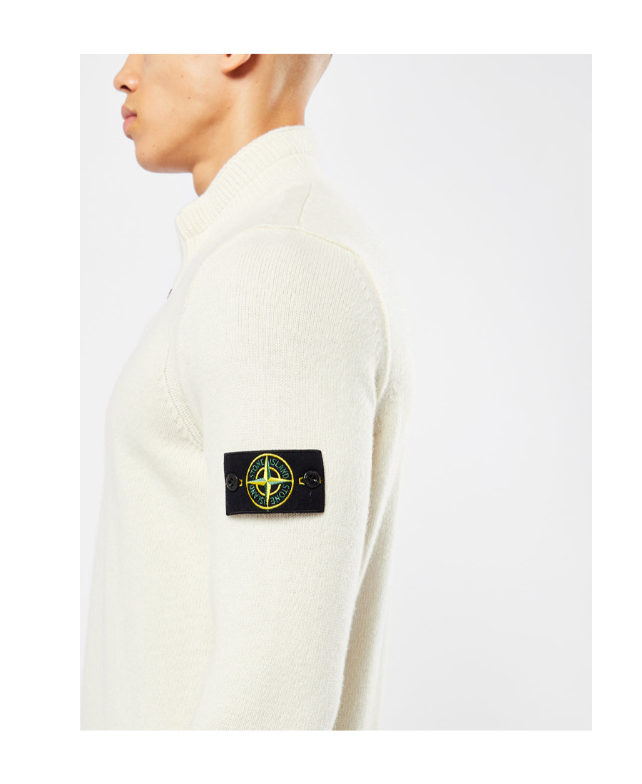 Stone Island Sweatshirt Jacket In White