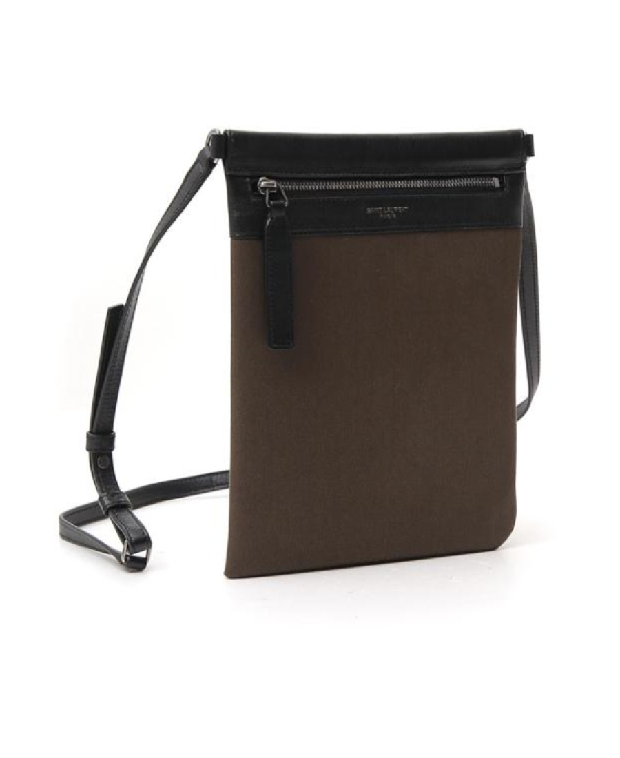Saint Laurent Logo Satchel Bag In Green