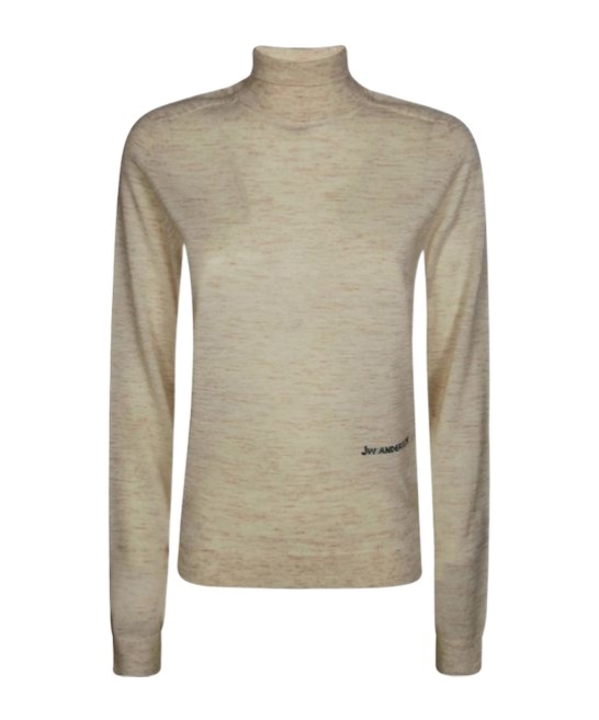 Jw Anderson J. W. Anderson Fitted Neutrals Turtleneck Jumper In Brown