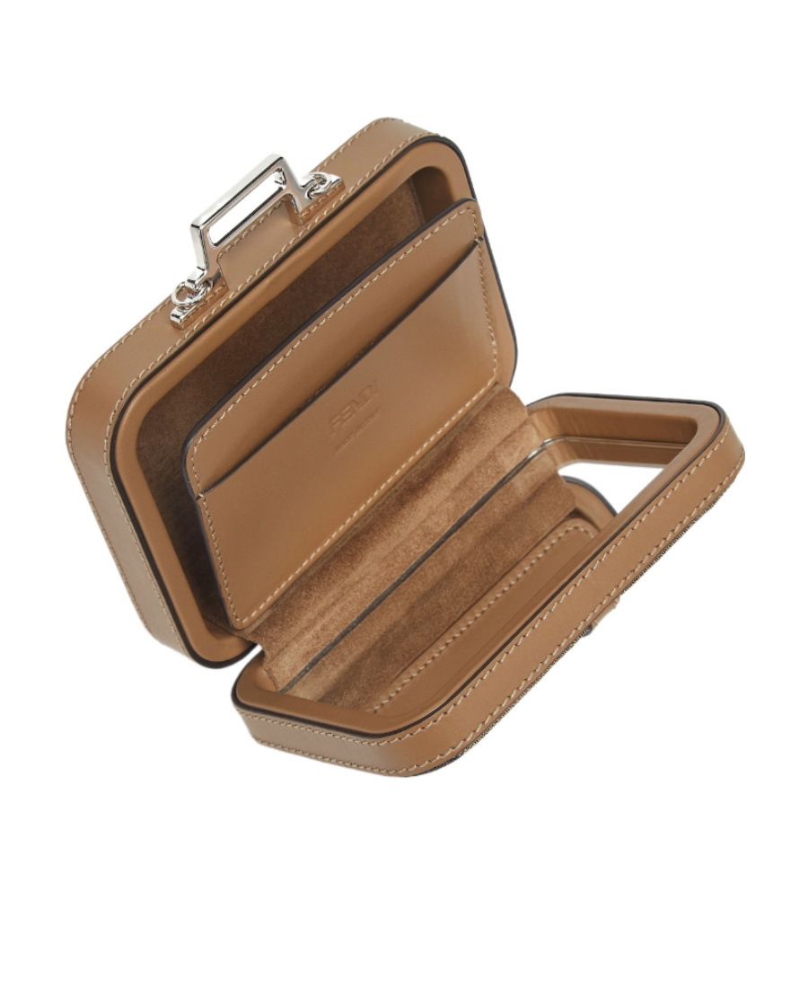 Fendi Brown Fabric Charm In Multicolor