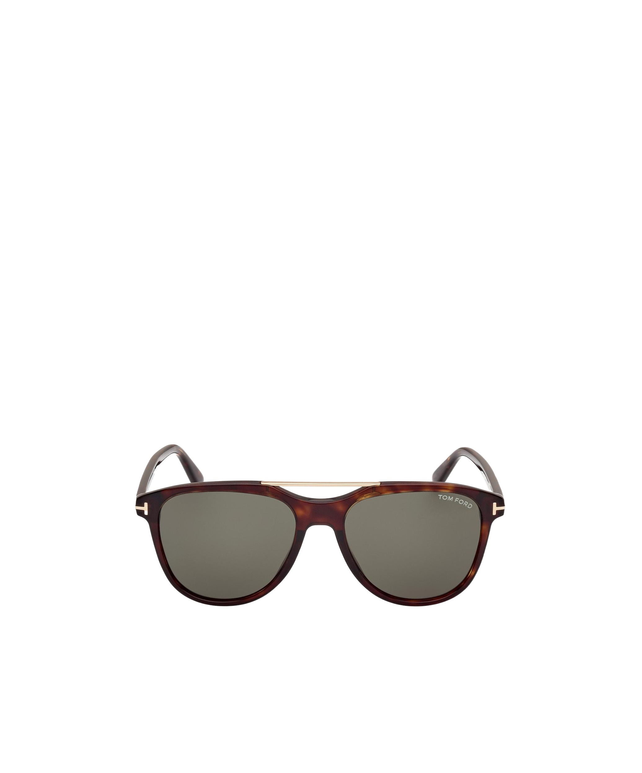 Tom Ford Eyewear Damian Pilot Frame Double Bridge Sunglasses In Green