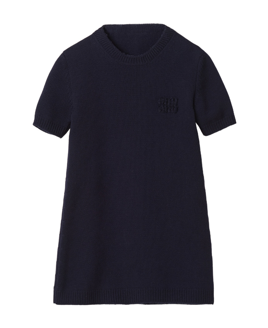 Miu Miu Wool And Nylon Mini-dress