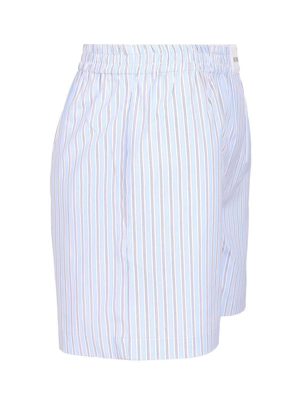 Attico The  Striped Shorts In Blue