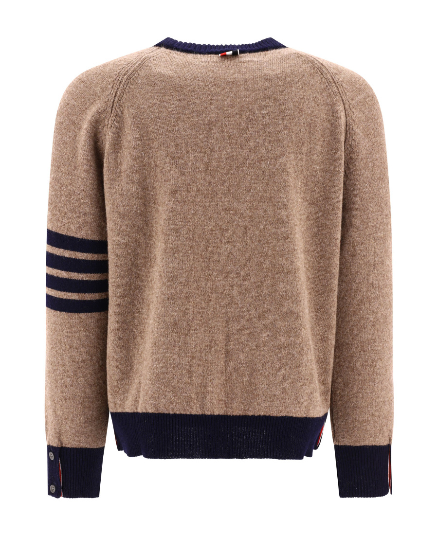 Thom Browne 4-bar Stripe Knit Jumper In Brown
