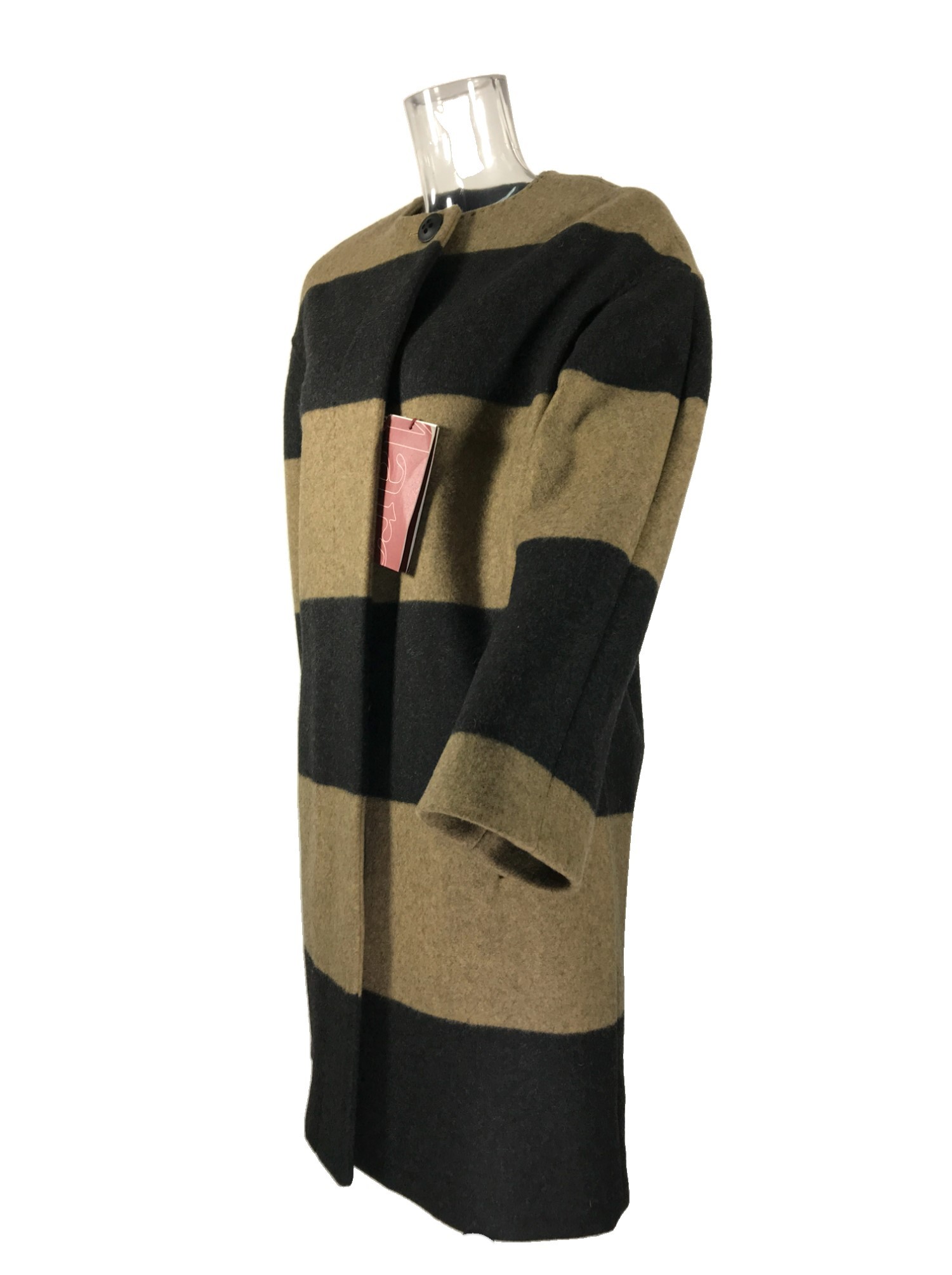 Max Mara Round-necked Coat In Black