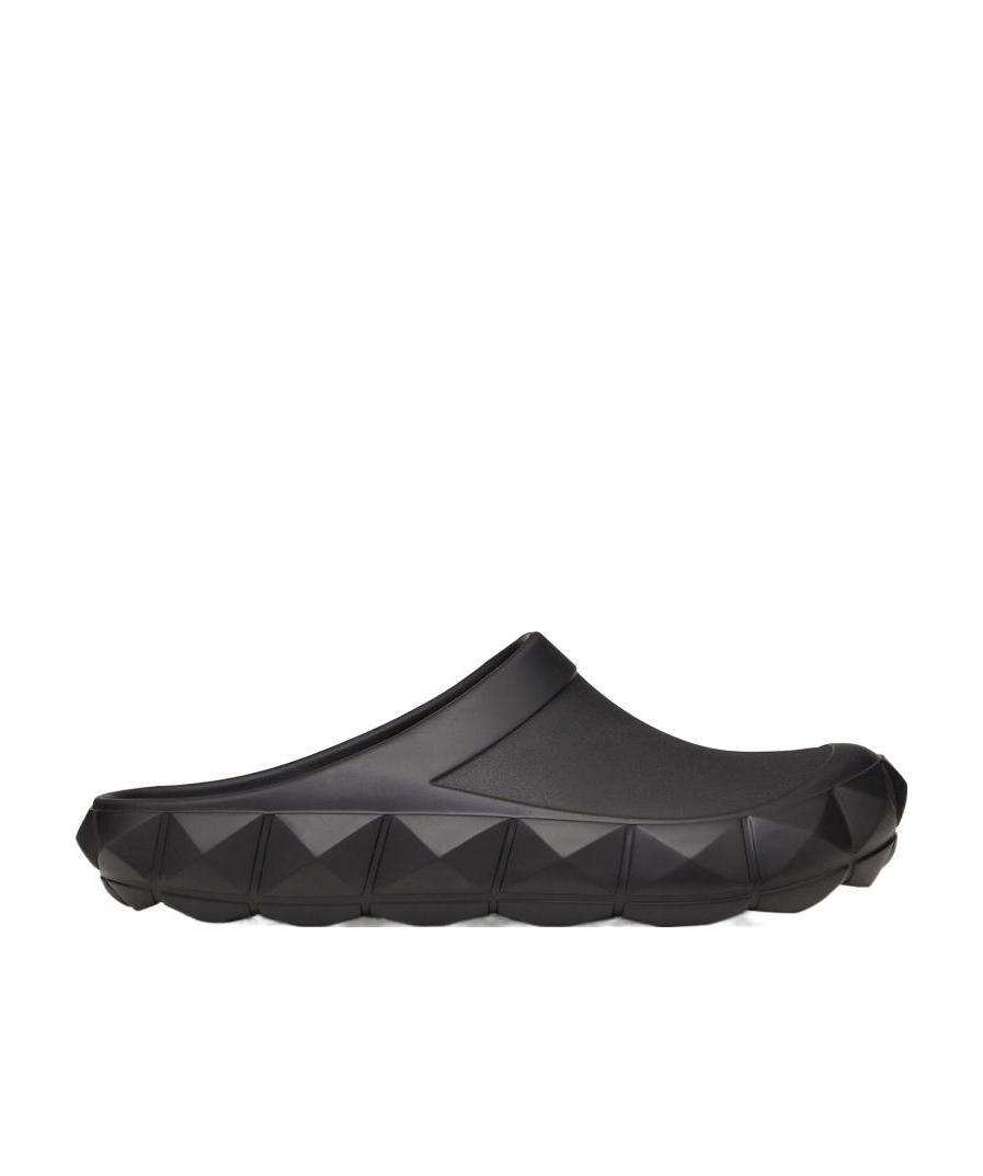 Valentino Roman Stud Turtle Slide Sandals In Black