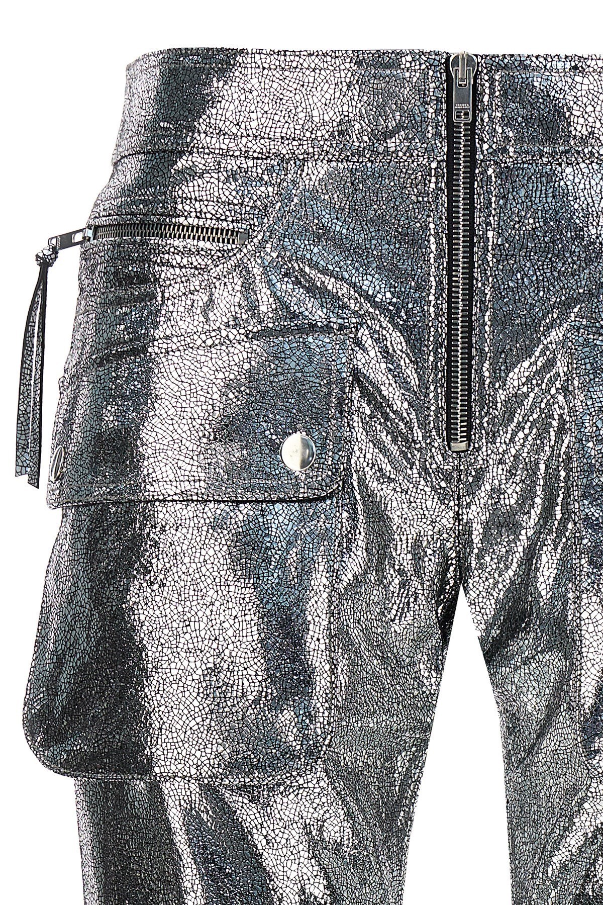 Isabel Marant Trousers Featuring Adjustable Straps And Metallic Finish In Gray
