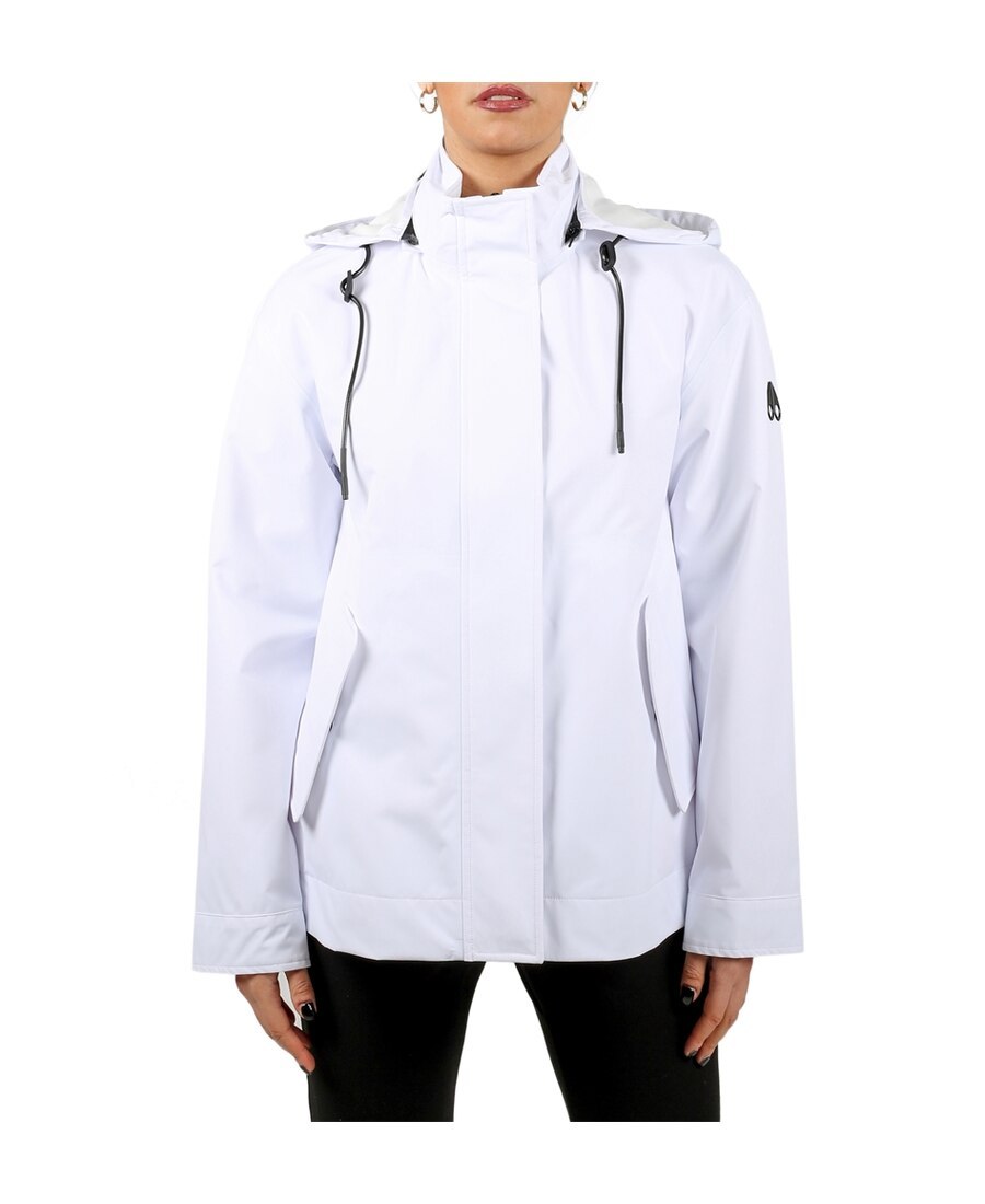 Moose Knuckles Hooded Jacket In White