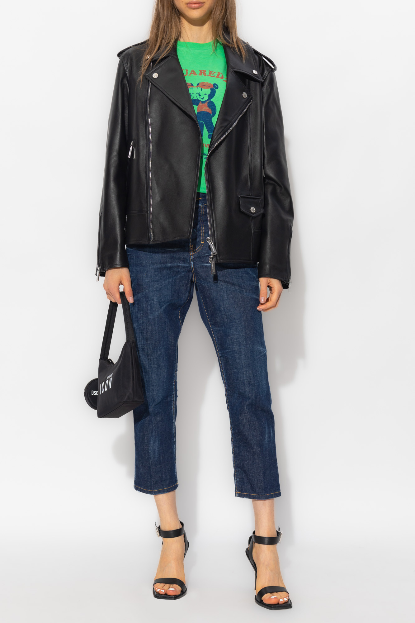 Shop Dsquared2 Low-rise Cropped Jeans In Blue