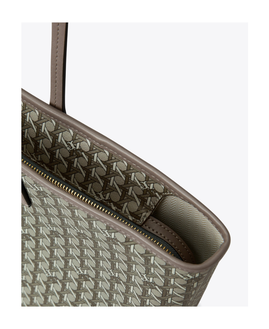 Tory Burch Small Zip Shopping Bag Always Ready In Green