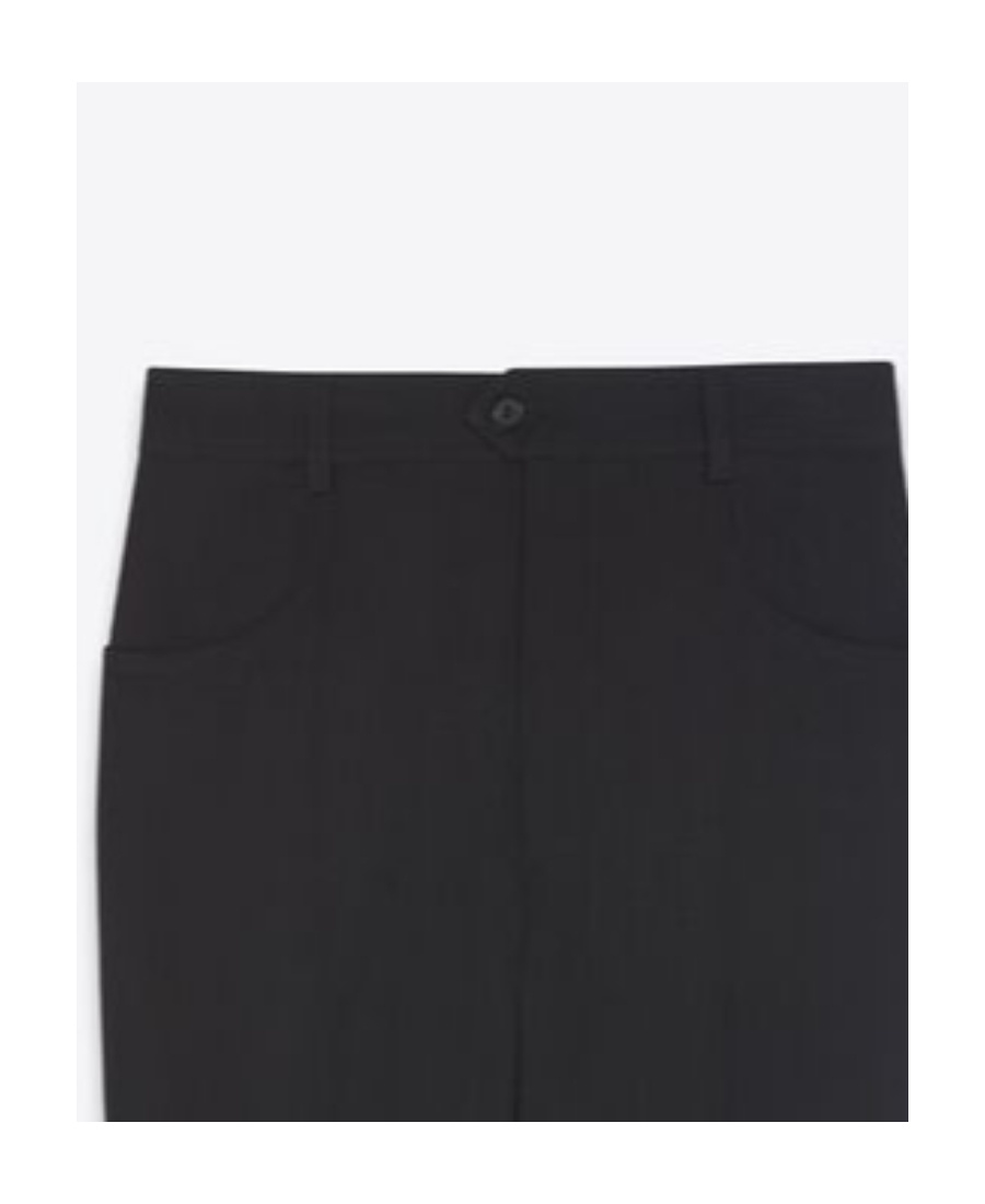 Saint Laurent High-waisted Knee-length Shorts In Black