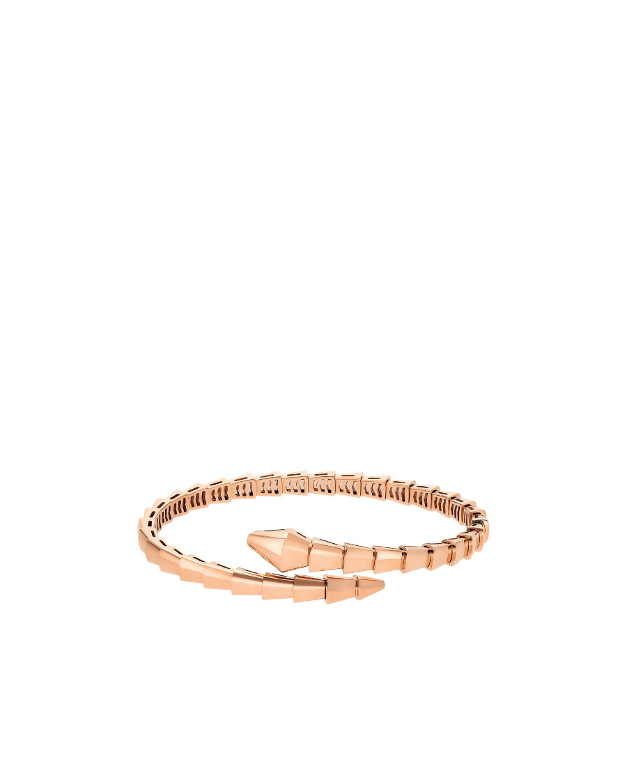 Bvlgari Womens Rose Gold Serpenti Viper 18ct Rose-gold Bangle Bracelet In Yellow