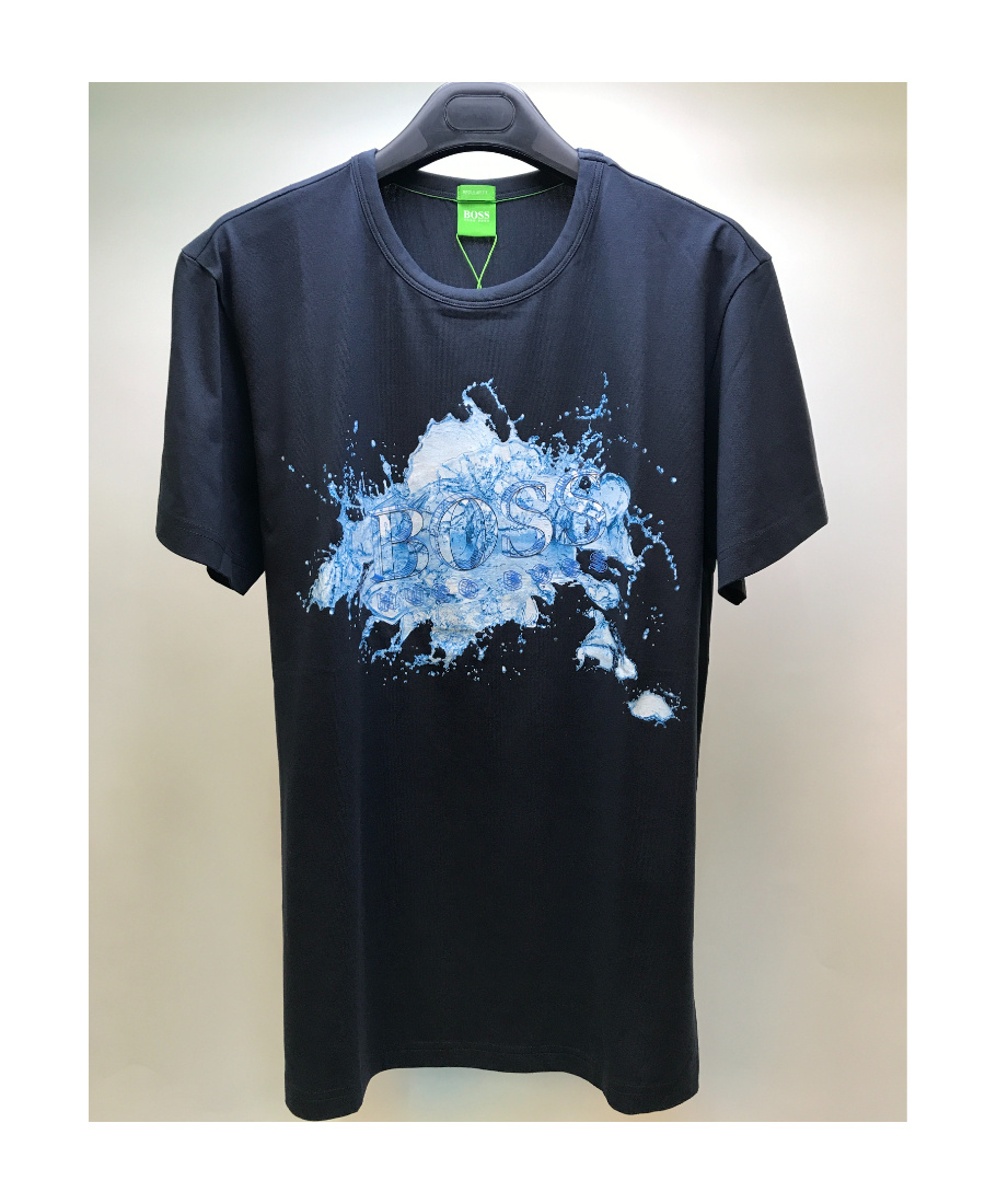 Hugo Boss Printed Short-sleeved T-shirt In Black