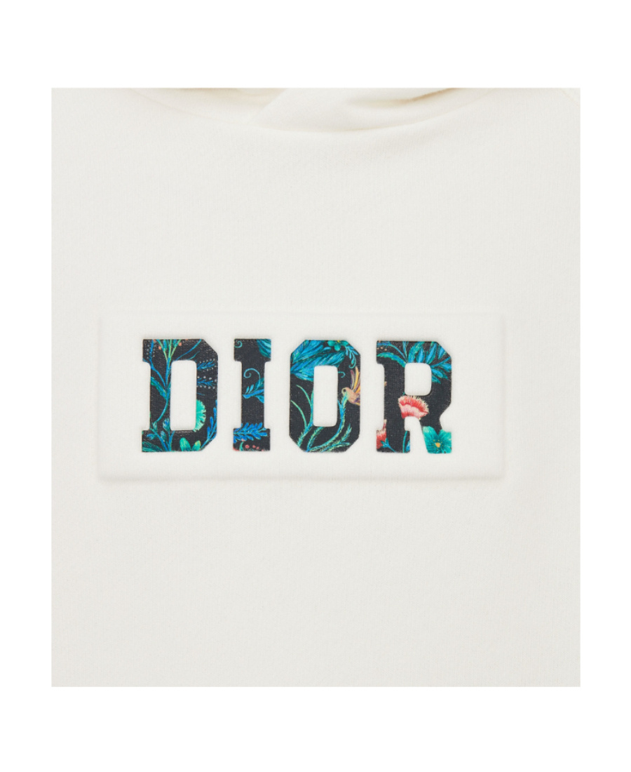Dior Long-sleeved Hoodie In White