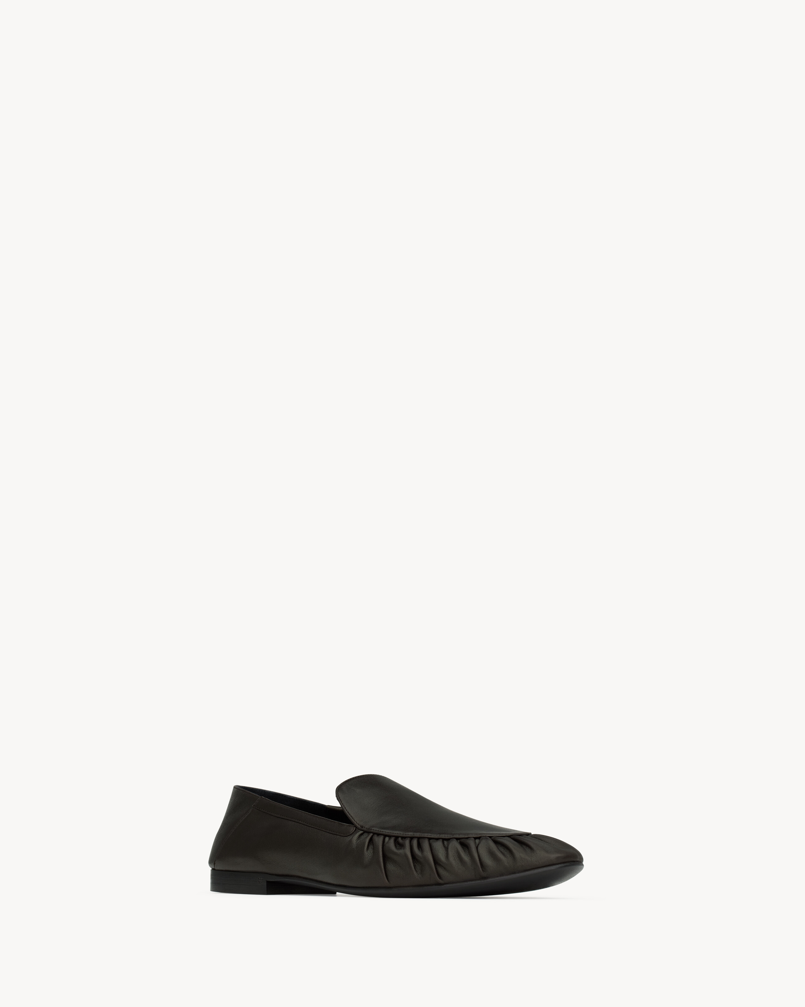 Saint Laurent Leather Alain Loafers Featuring Ruched Detailing In Multi