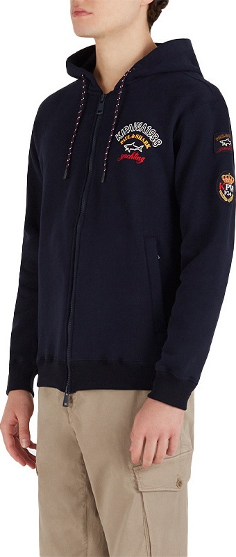 Paul & Shark Logo Hat Casual Jacket In Black