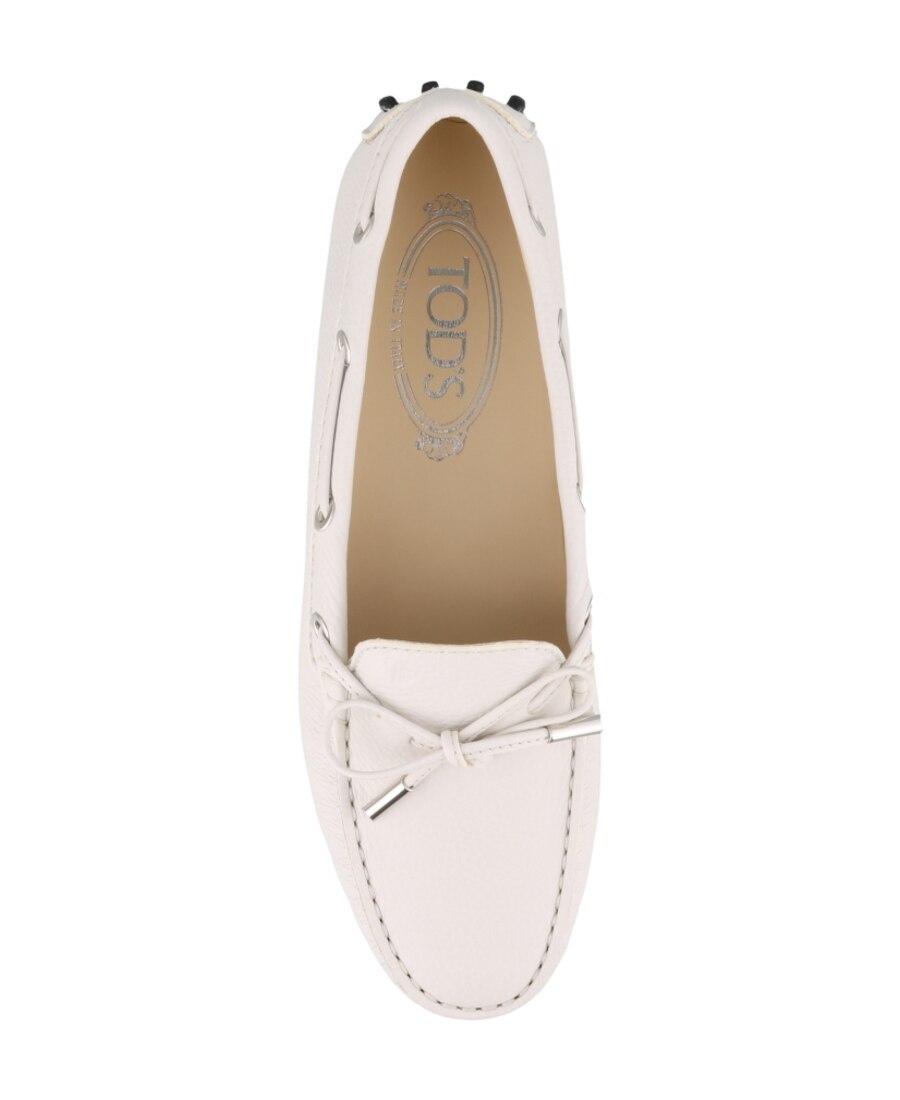 Tod's Woman Loafers Off White Size 7.5 Soft Leather In White
