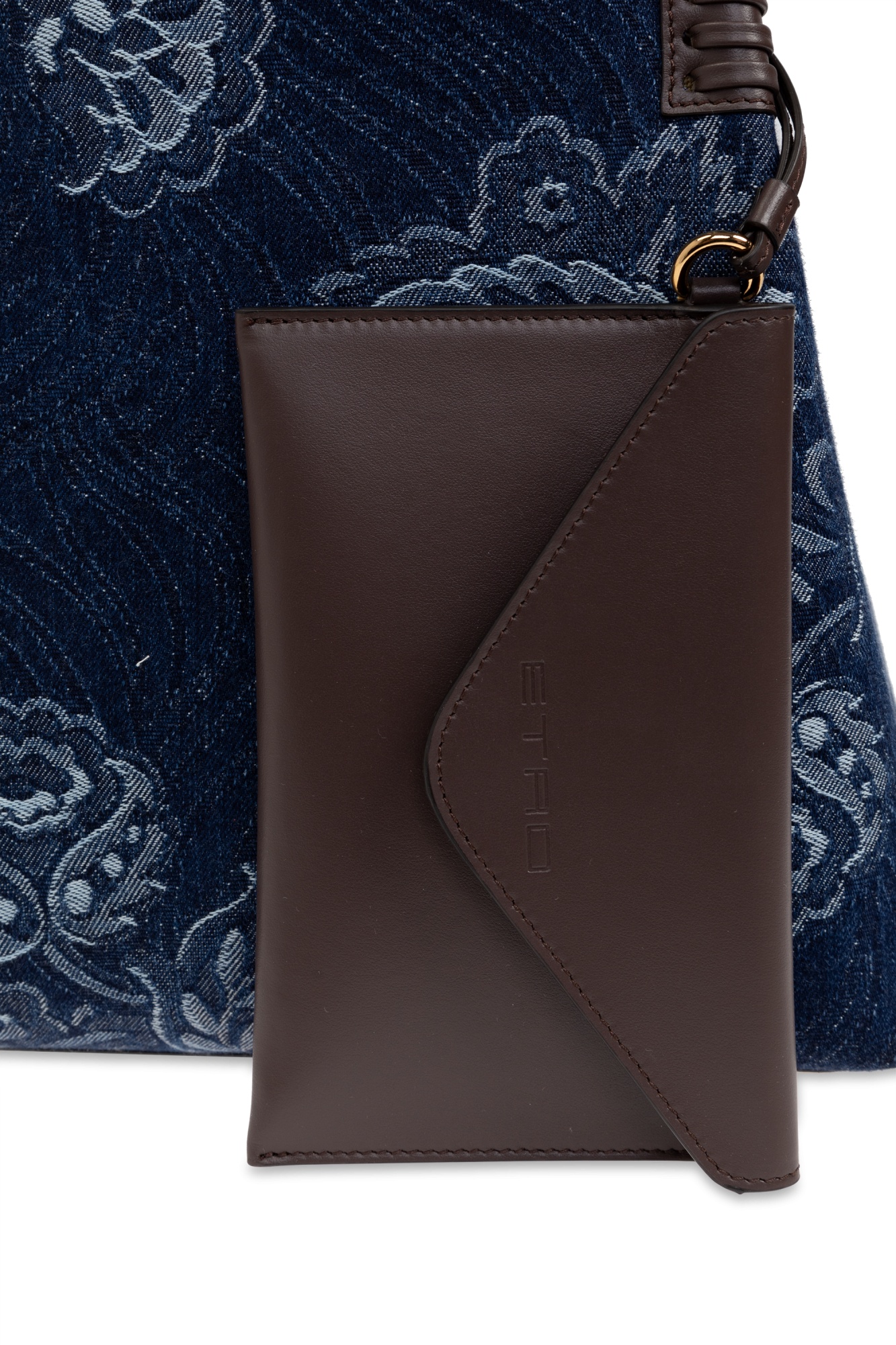 Etro Womens Denim Blue Scuro Libra Denim Shoulder Bag In Blue