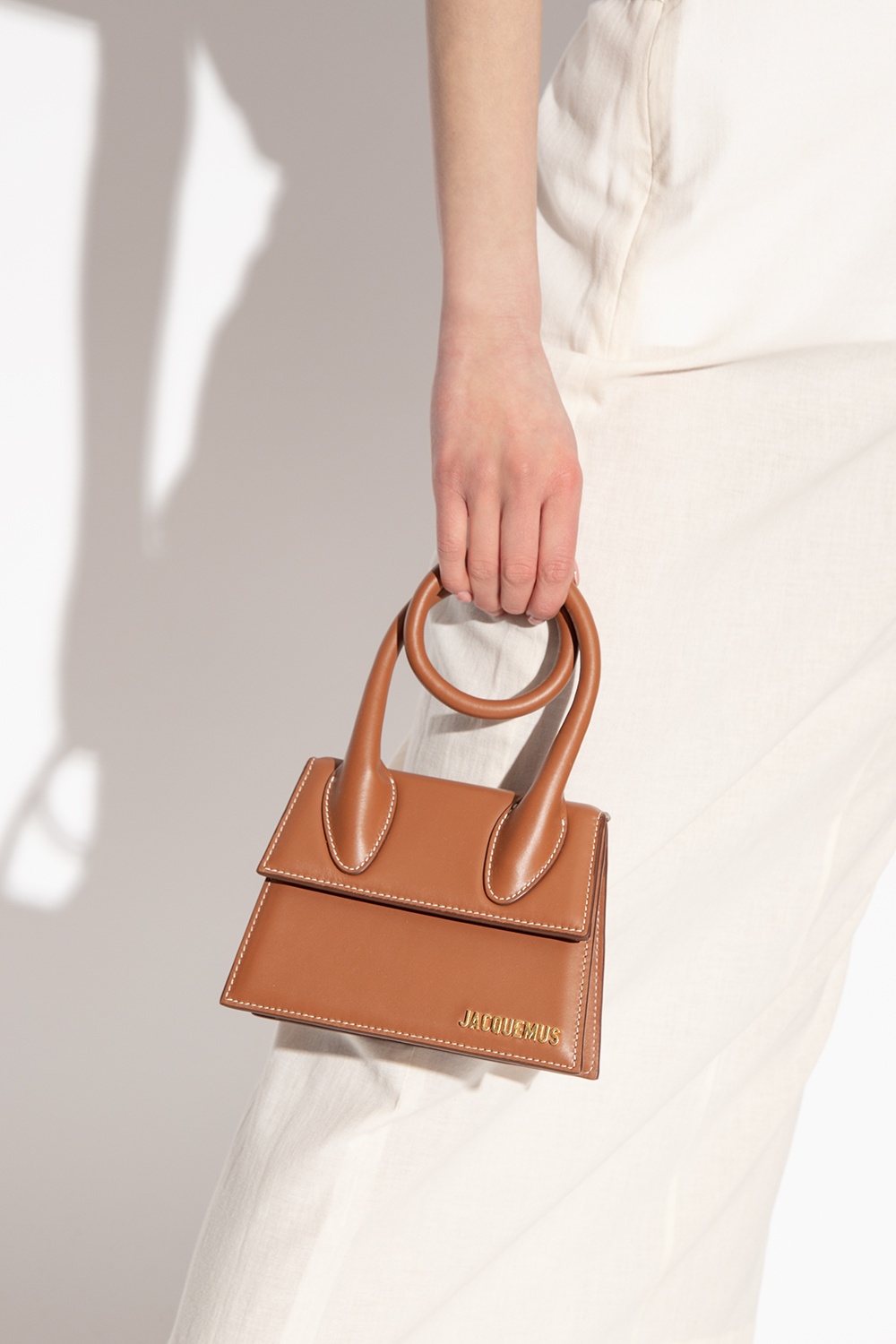 Jacquemus Le Chiquito Neud Top Handle Tote Bag In Brown