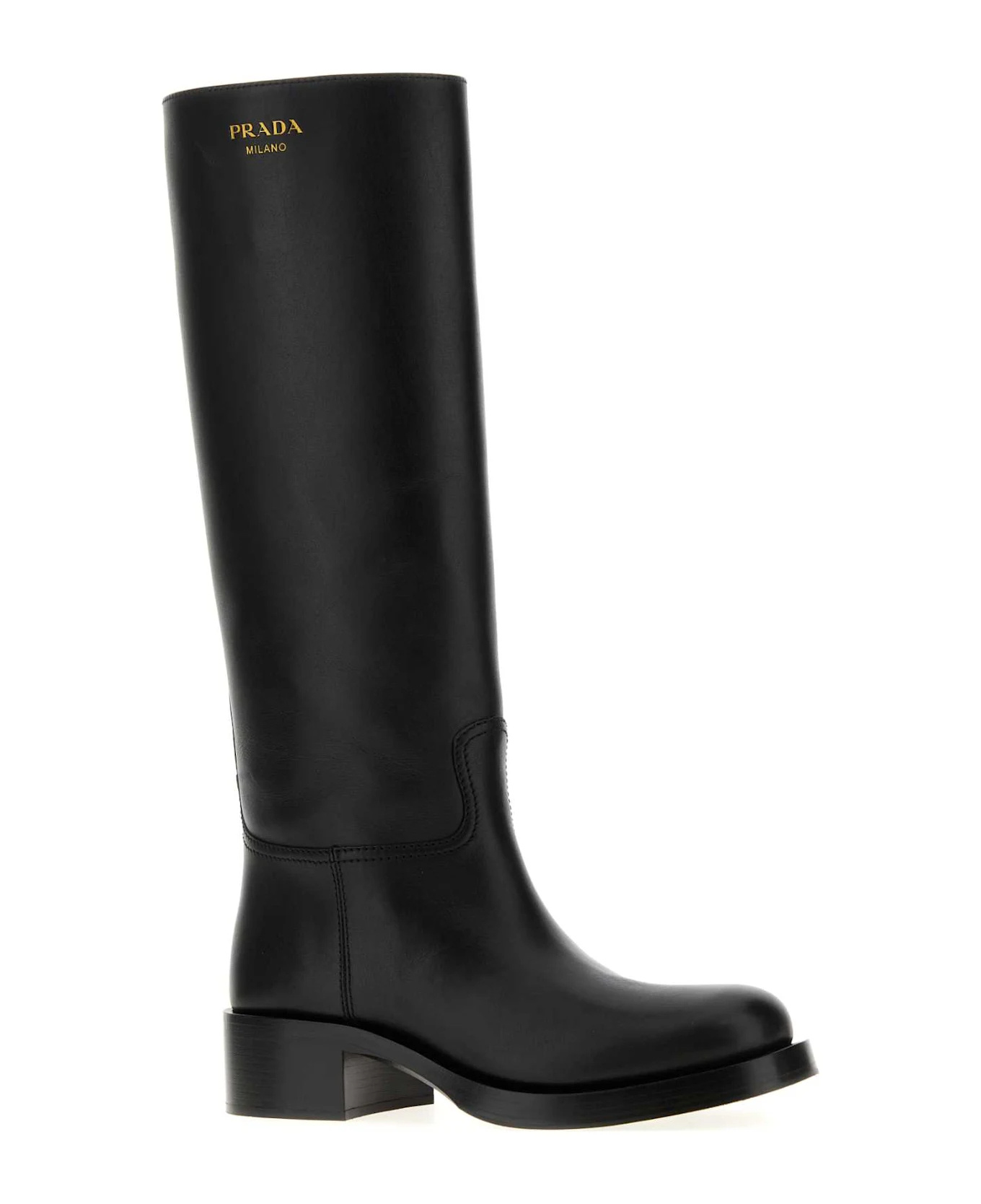 Prada Chunky Heel Boots In Multi